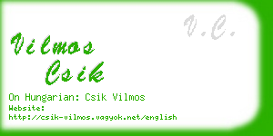 vilmos csik business card